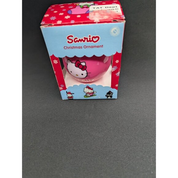 2001 Hello Kitty Christmas Tree Glass Ornament 2.75" with box READ - Picture 16 of 16